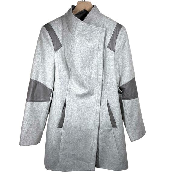 CALVIN KLEIN Wool Blend Coat‎ Size M Classic Business Casual Minimalist Neutral - Picture 1 of 16